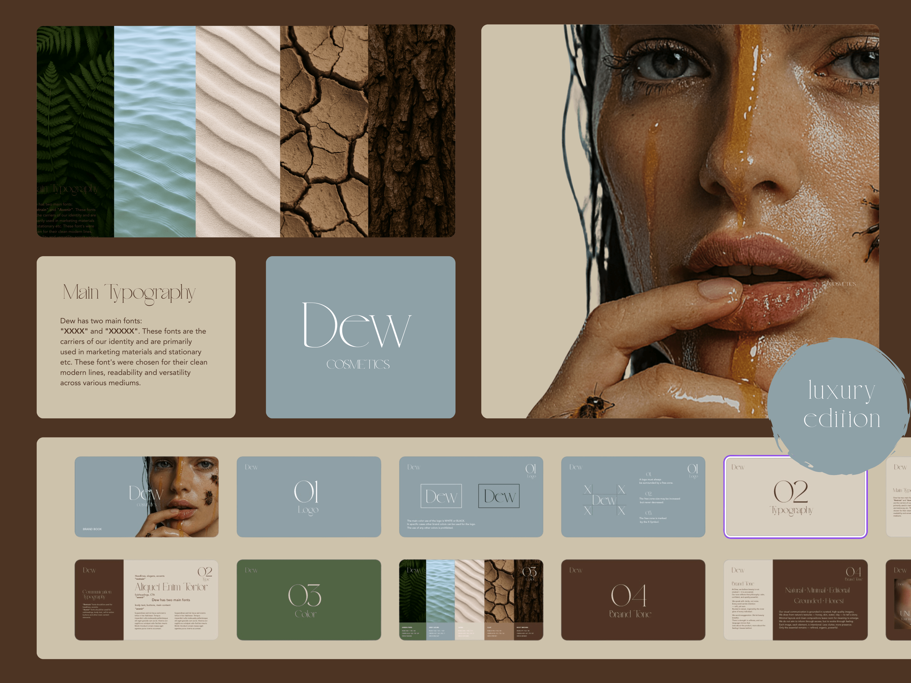 Dew – Luxury Pre-Made Brand Identity Kit for Canva
