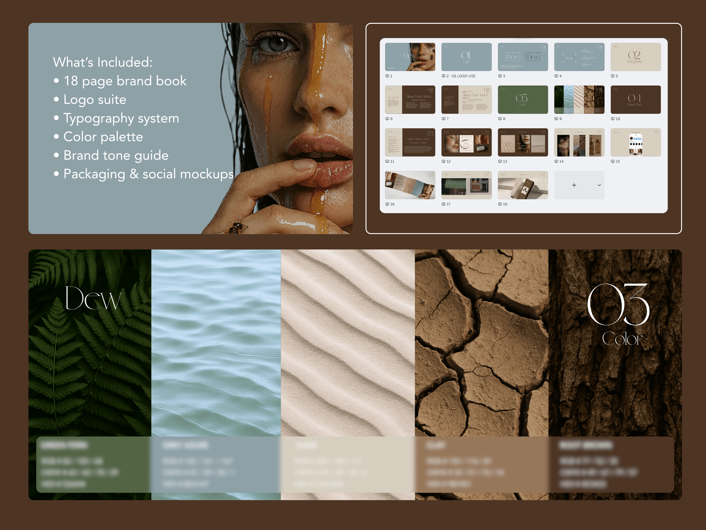 Dew – Luxury Pre-Made Brand Identity Kit for Canva